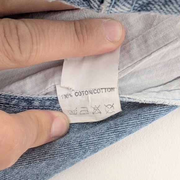 Vintage Jacadi Girl's Blue Denim Jeans Dress Jumper ~ Size 8 - Picture 9 of 9